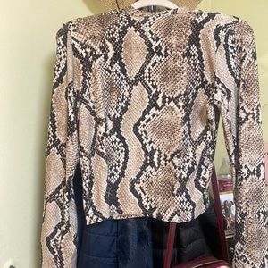 Olivia Rae long sleeve snake print shirt